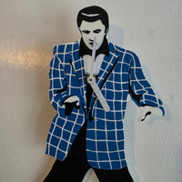 
              Elvis Presley Rock N Roll Clock Pendulum Hips 4Front Tested Working In Box
            