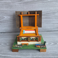 
              Vintage Swiss Chalet Music Jewellery Box Swiss Musical Movement Wooden Handmade
            