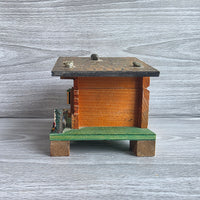 
              Vintage Swiss Chalet Music Jewellery Box Swiss Musical Movement Wooden Handmade
            