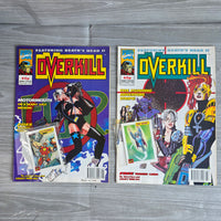 
              Overkill Comic Bundle Set Issue 1 -19 + Cards + Posters Vintage Marvel Unused
            