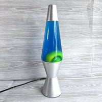 
              Lava Lamp Blue & Green Wax Liquid With Silver Base Retro Original Lava Lamp
            