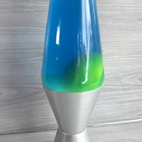 
              Lava Lamp Blue & Green Wax Liquid With Silver Base Retro Original Lava Lamp
            