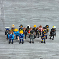 
              Playmobil Figures Bundle Police Fireman Ambulance Emergency Services 18x Figures
            