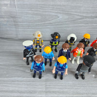 
              Playmobil Figures Bundle Police Fireman Ambulance Emergency Services 18x Figures
            