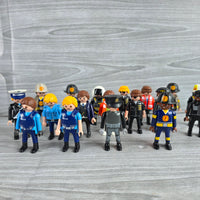 
              Playmobil Figures Bundle Police Fireman Ambulance Emergency Services 18x Figures
            