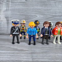 
              Playmobil Figures Bundle Police Fireman Ambulance Emergency Services 18x Figures
            