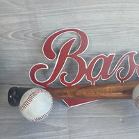 
              Baseball Bat Wall Mounted Sign Coat Rack Metal + Wood Retro USA Import Rare
            