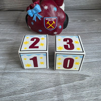 
              West Ham Christmas Countdown Santa Figure Advent Calendar Football Club Ornament
            
