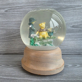 Winnie The Pooh Musical Snow Globe Charpente Classic Pooh Christopher Robin Piglett