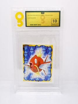 Pokemon Magikarp #129 - 1999 Topps Series 1 Sticker - Graded OG 10