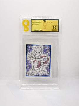 Pokemon Mewtwo #150 - 1999 Merlin Topps Series 1 Sticker - Graded OG 10